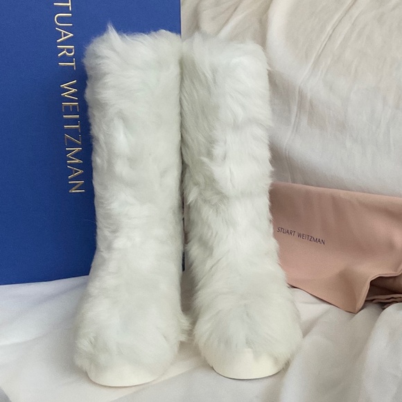 Stuart Weitzman Superchill Ultra Shearling Fur Boots Apres Ski $695 NEW - Picture 8 of 15